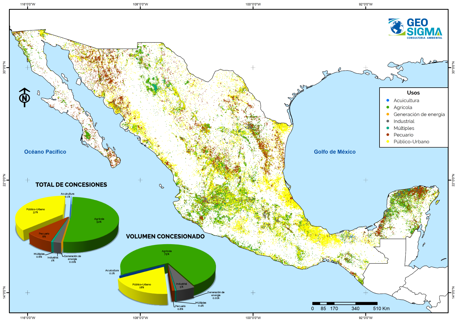 Aqui se muestra cada una de las concesiones de agua