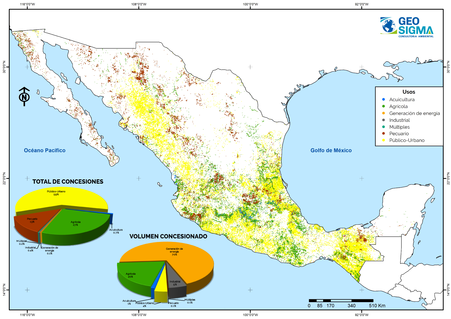 Aqui se muestra cada una de las concesiones de agua